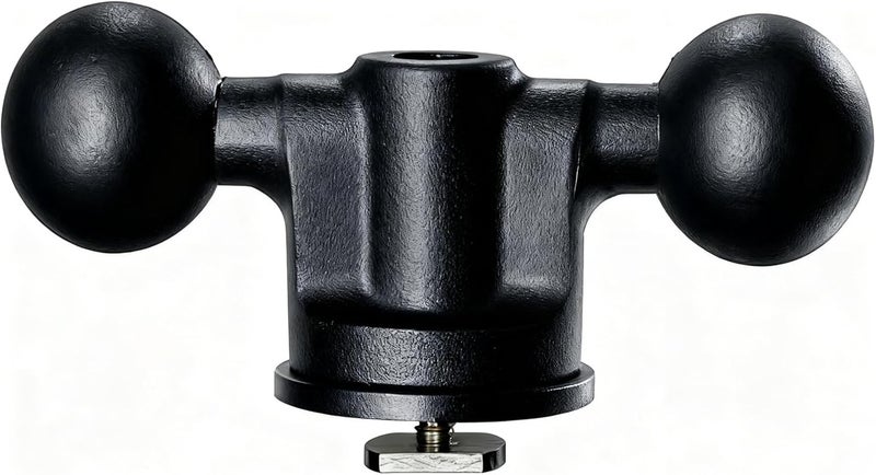 SRG Track Mount with Dual 1" Ball and T-Bolt Attachment Base, Track Mount Base Compatible with Kayak Boat Track Mounting Systems and 1 Inch/B Size/ 25MM Ball Double Socket Arms - Image 1